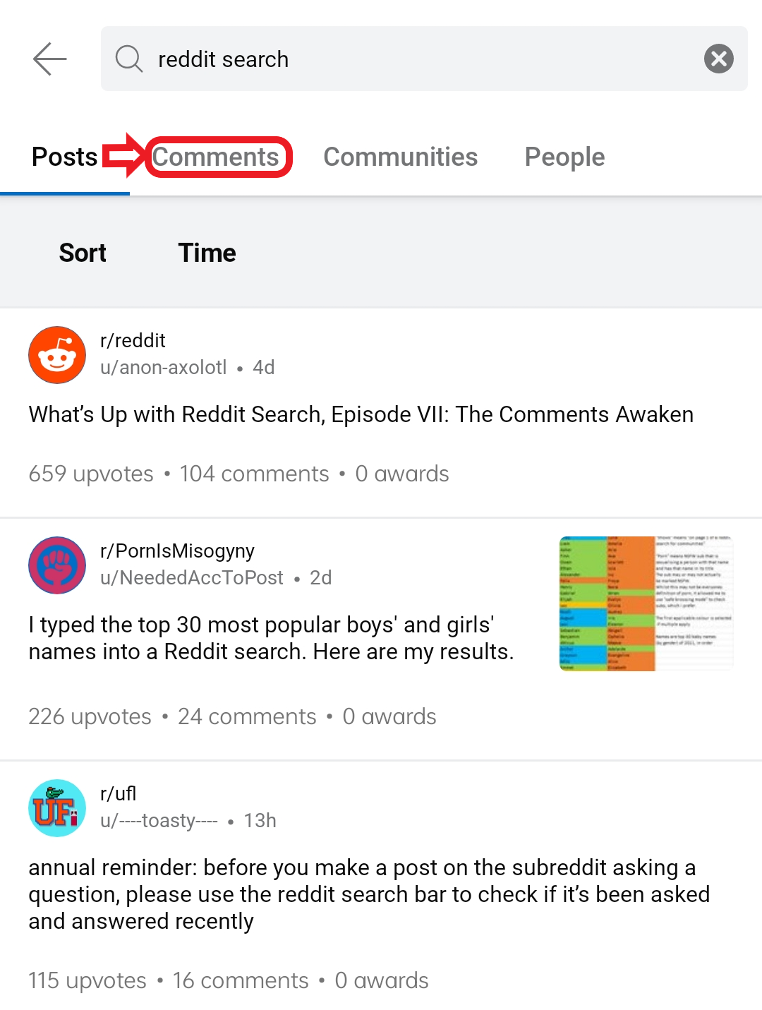 How to Search Reddit Comments on iOS and Android