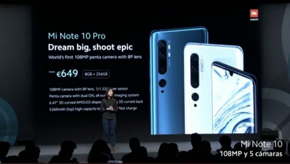 Mi Note 10 and Note 10 Pro Launched in Spain, full specs and Price