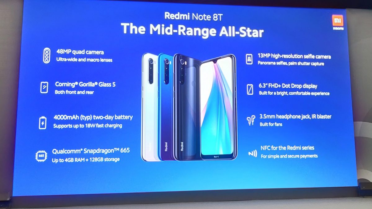 Redmi Note 8T launched in Europe, Full specs and Price