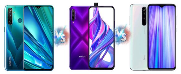 Honor 9x vs Redmi note 8 Pro vs Realme 5 Pro Specification and Price (Mobile Comparison)
