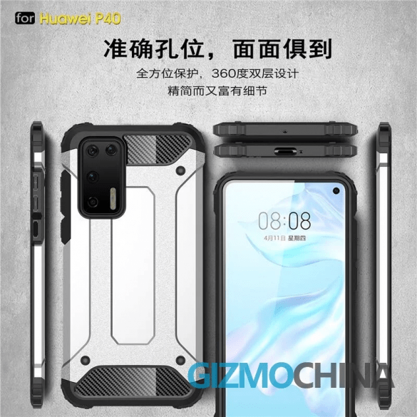 Huawei P40 Case Renders appeared with Quad Camera and Punch-hole