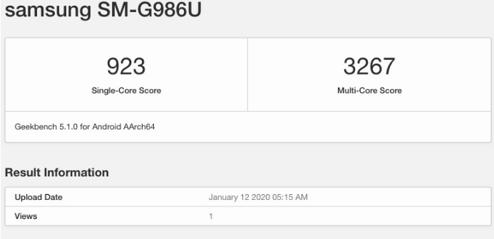 Samsung Galaxy S20 Listed on Geekbench Confirmed Key Specification