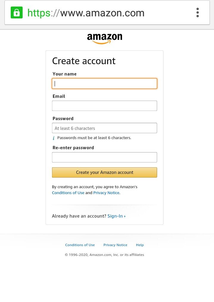 How to Create an Amazon Account on your Device Quick Guide