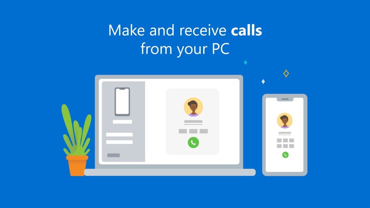 How can I use phone apps on my Windows PC to make and receive calls?