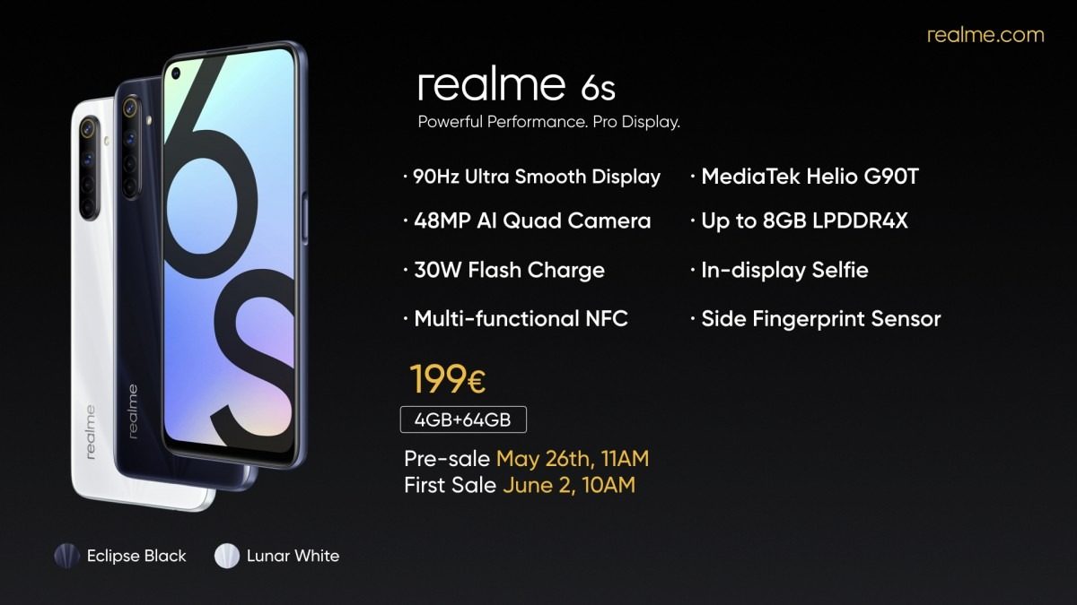 Realme 6S Launched with MediaTek Helio G90T, Full Specification and Price