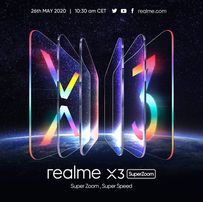 Realme Announces to launch the Realme X3 SuperZoom on May 26 at 10:30 CEST in Europe