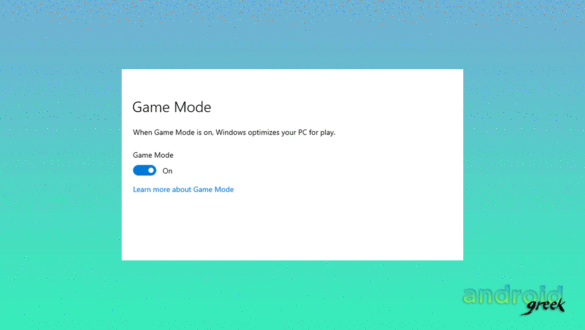 disable Windows 11 Game Mode