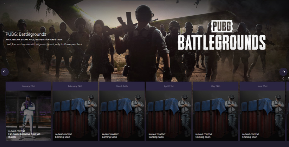 Amazon is giving Prime Gaming members a free cosmetic item for PUBG: Battlegrounds.