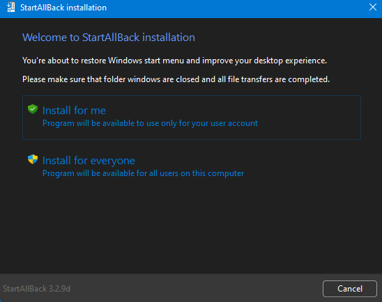 Download StartAllBack Beta to enable Windows 11 Dark Mode more consistently.