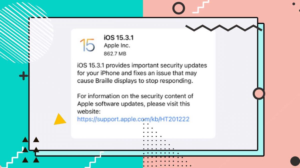Download Apple’s 15.3.1 and iPadOS 15.3.1 updates to fix a major web security flaw and accessibility fixes.