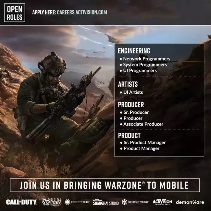 Call of Duty: Warzone Mobile "Project Aurora" starts closed alpha testing.