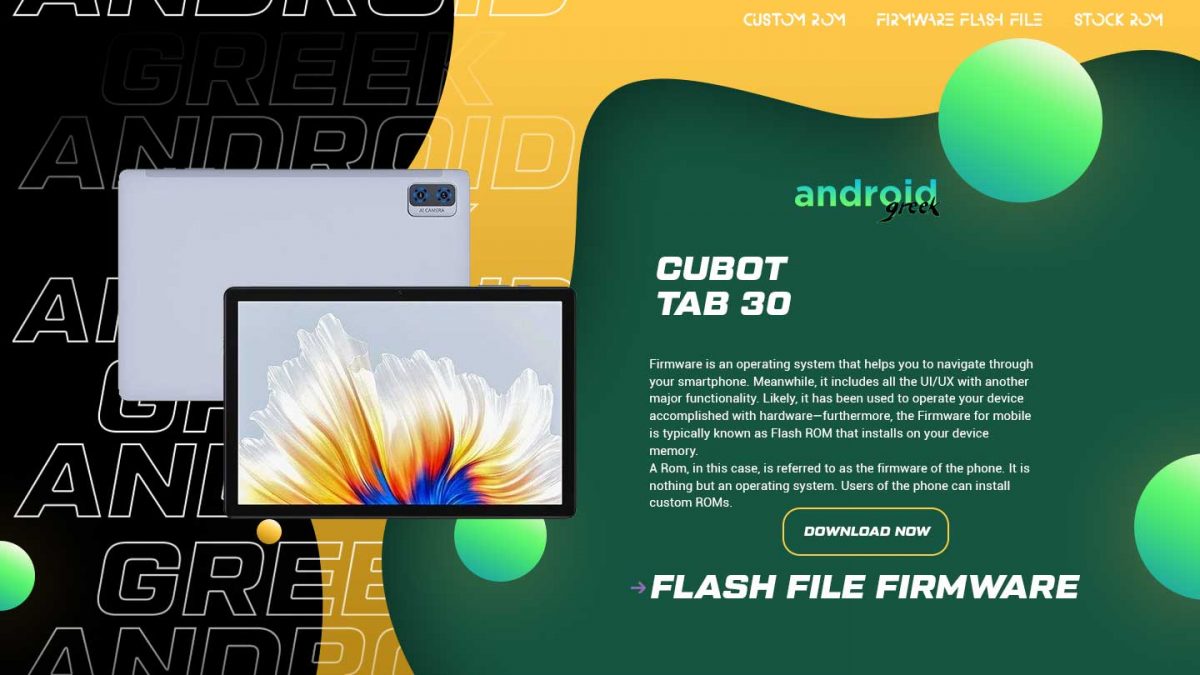 Download Cubot Tab 30 Flash File Firmware | Software Update