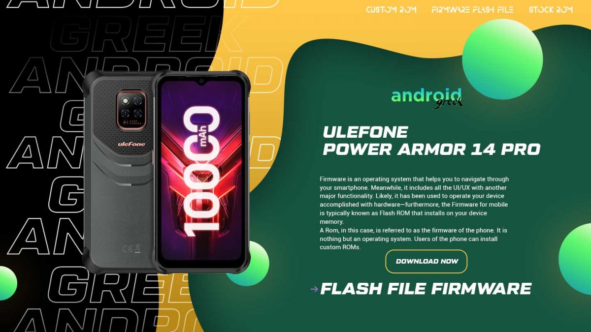 Download Ulefone Power Armor 14 Pro Flash File Firmware | Software Update