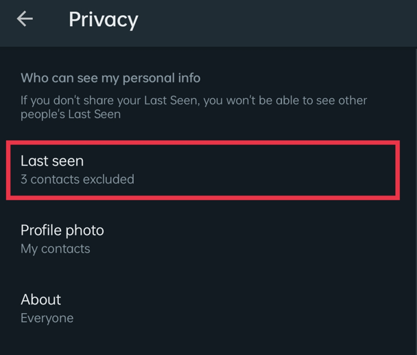 How to Hide Contacts' Last Seen Status (Specific Person)