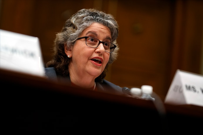 FEC Commissioner Ellen Weintraub testifies on Capitol Hill on May 22, 2019. (Carolyn Kaster/AP)