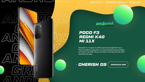 Download Android 13 Cherish OS 4.0 for Poco F3/Redmi K40/Mi 11X (Alioth)