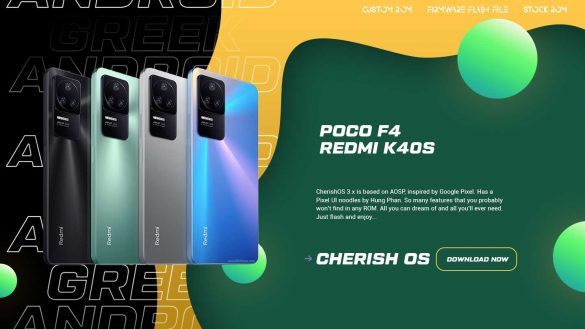 Download Android 13 Cherish OS 4.0 for Poco F4/Redmi K40S (Munch)