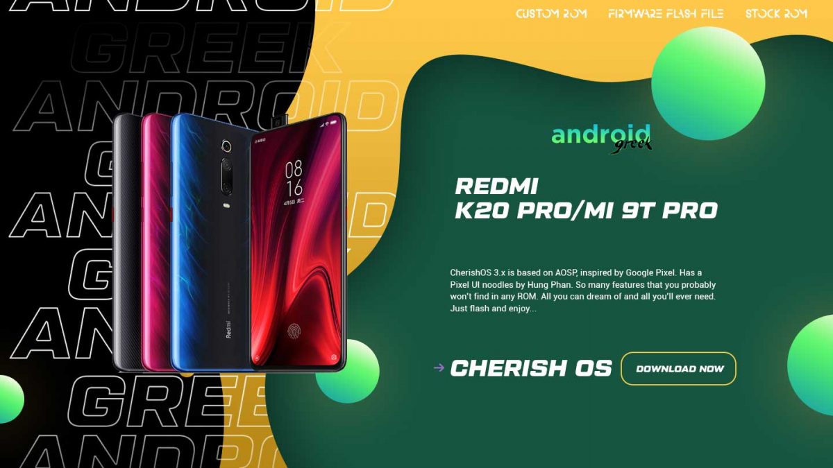 Download Android 13 Cherish OS 4.0 for Redmi K20 Pro/Mi 9T Pro (Raphael)