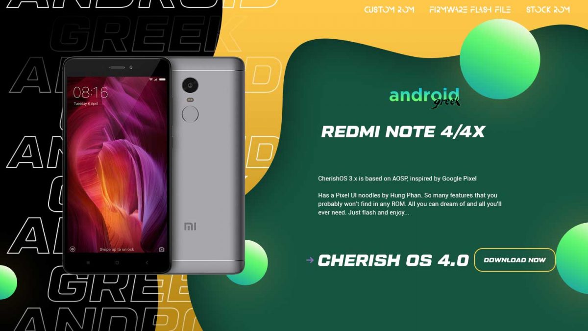 Download Android 13 Cherish OS 4.0 for Redmi Note 4/4x (Mido)