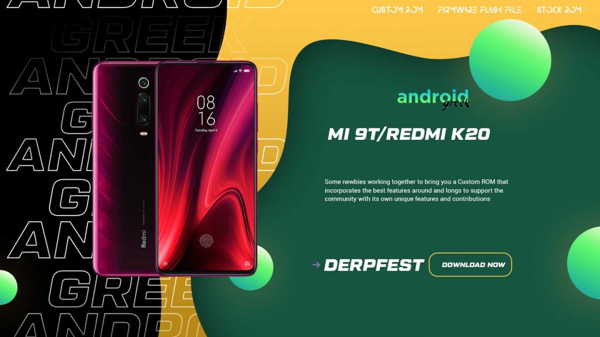Download Android 13 DerpFest for Mi 9T/Redmi K20 (Davinci)