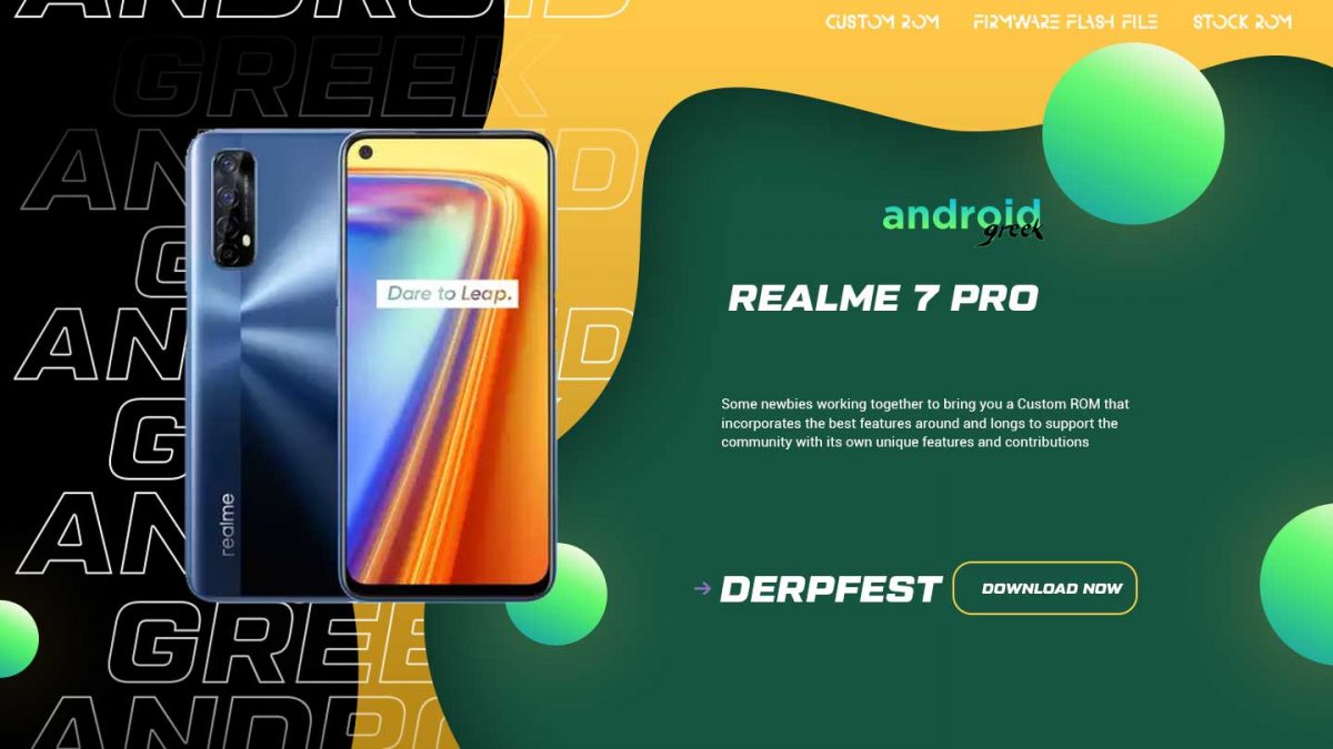 Download Android 13 DerpFest for Realme 7 Pro (RMX2170)