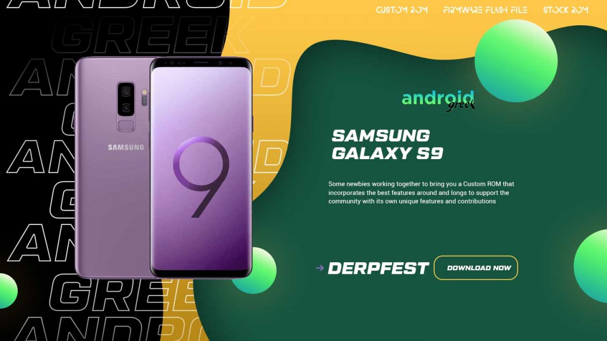 Download Android 13 DerpFest for Samsung Galaxy S9 (Starlte)