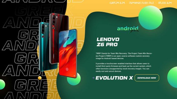 Download Android 13 Evolution X 7.1 for Lenovo Z6 Pro (Zippo)