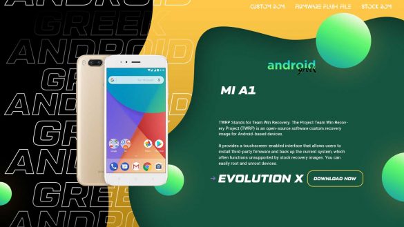 Download Android 13 Evolution X 7.1 for Mi A1 (Tissot)