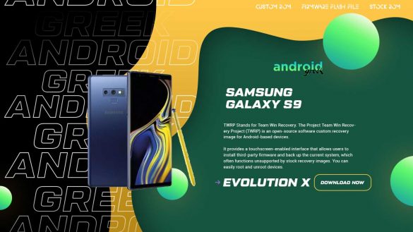 Download Android 13 Evolution X 7.1 for Samsung Galaxy Note 9 (Crownlte)