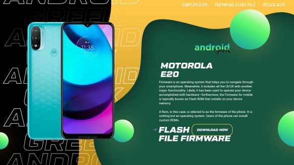 Download Motorola E20 Flash File Firmware | Software Update
