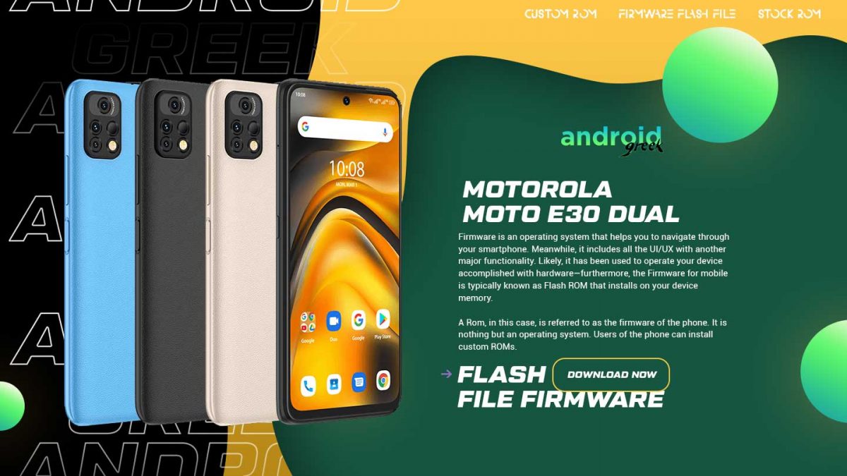 Download Motorola Moto E30 Dual SIMXT2159-1 Flash File Firmware | Software Update
