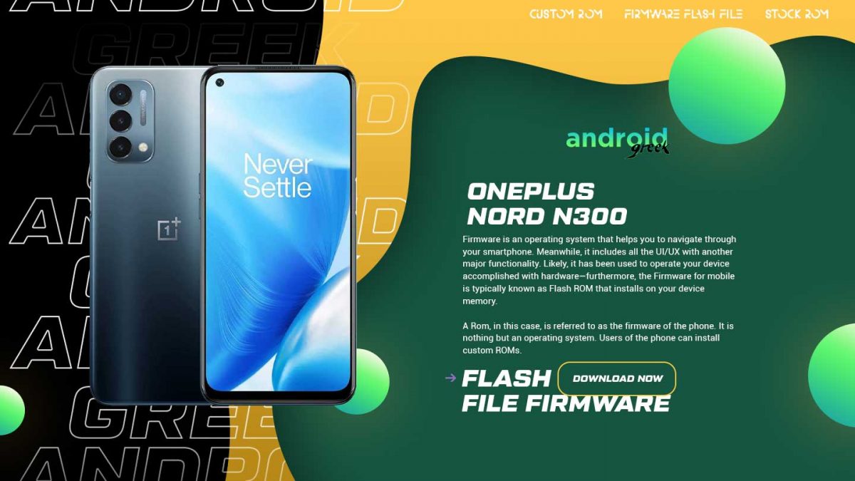 Download OnePlus Nord N300 CPH2389 Flash File Firmware | Software Update