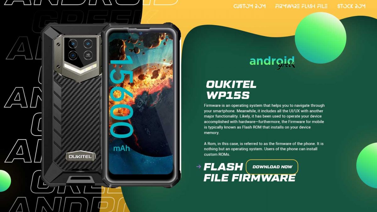 Download Oukitel WP15s Flash File Firmware | Software Update