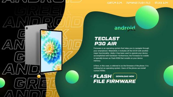 Download Teclast P30 Air M5P3 Flash File Firmware | Software Update