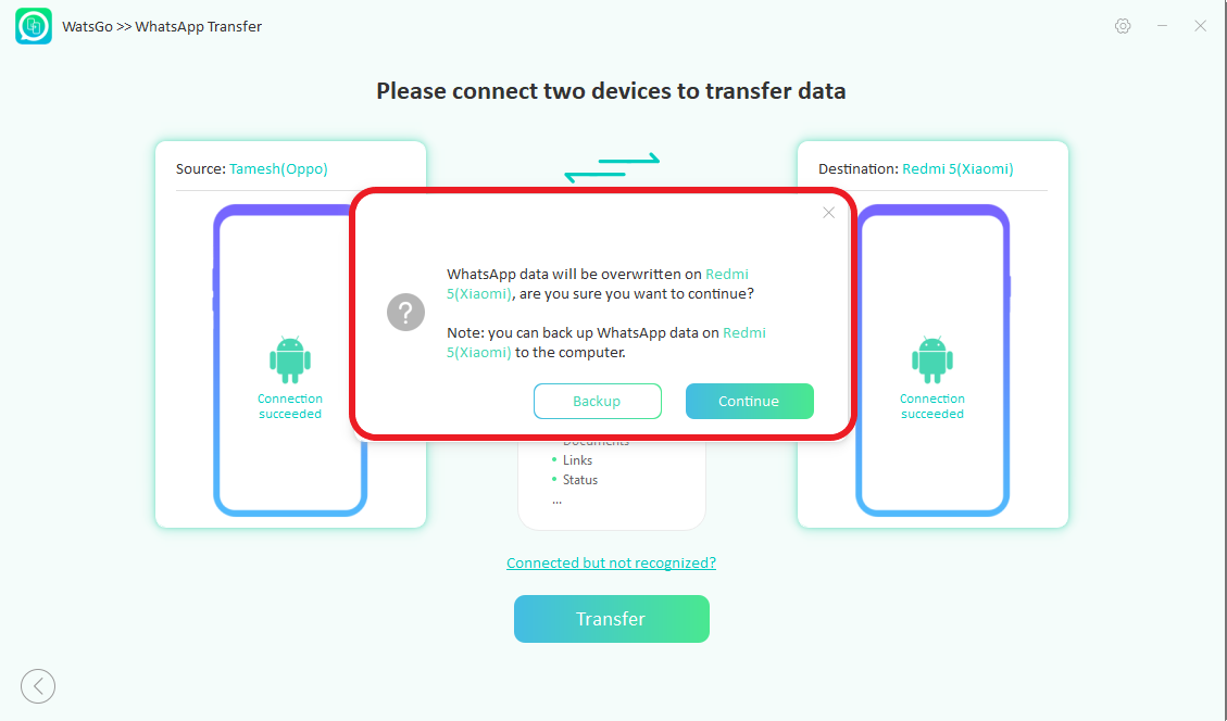 WhatsApp Transfer: Transfer WhatsApp Data Between Android and IOS device
