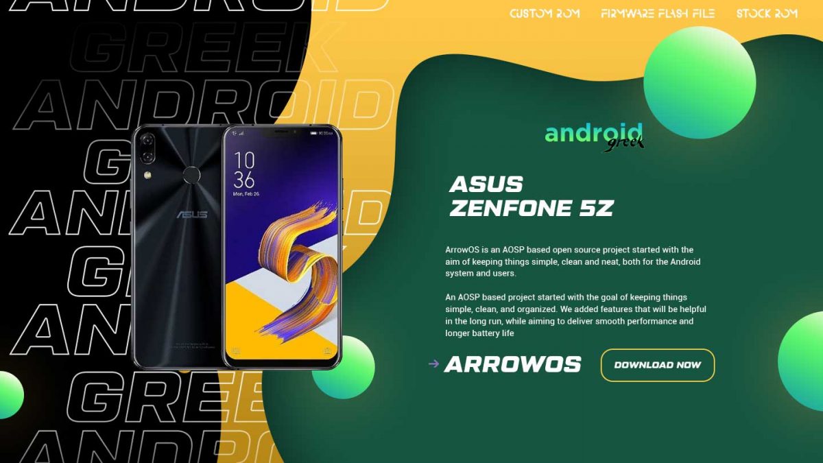 Download Android 13 ArrowOS 13.0 for Asus Zenfone 5Z (Z01R)