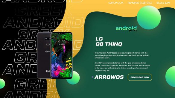 Download Android 13 ArrowOS 13.0 for LG G8 ThinQ (alpha)