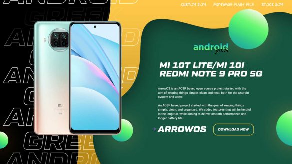 Download Android 13 ArrowOS 13.0 for Mi 10T Lite/Mi 10i/Redmi Note 9 Pro 5G (gauguin)