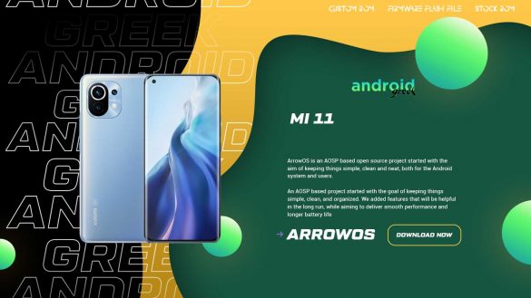 Download Android 13 ArrowOS 13.0 for Mi 11 (venus)