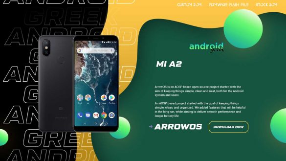 Download Android 13 ArrowOS 13.0 for Mi A2 (jasmine_sprout)