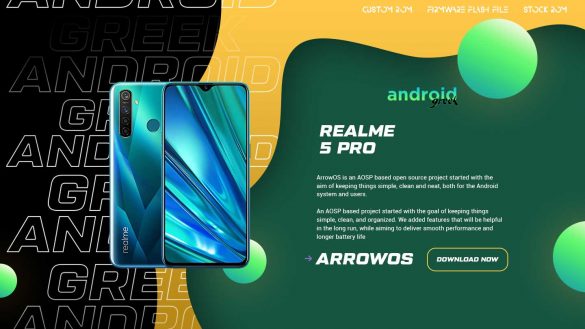 Download Android 13 ArrowOS 13.0 for Realme 5 Pro (RMX1971)