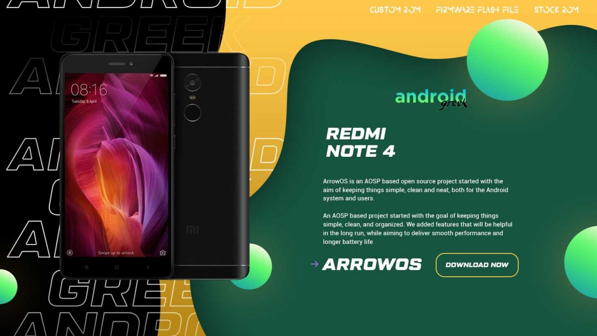 Download Android 13 ArrowOS 13.0 for Redmi Note 4 (mido)