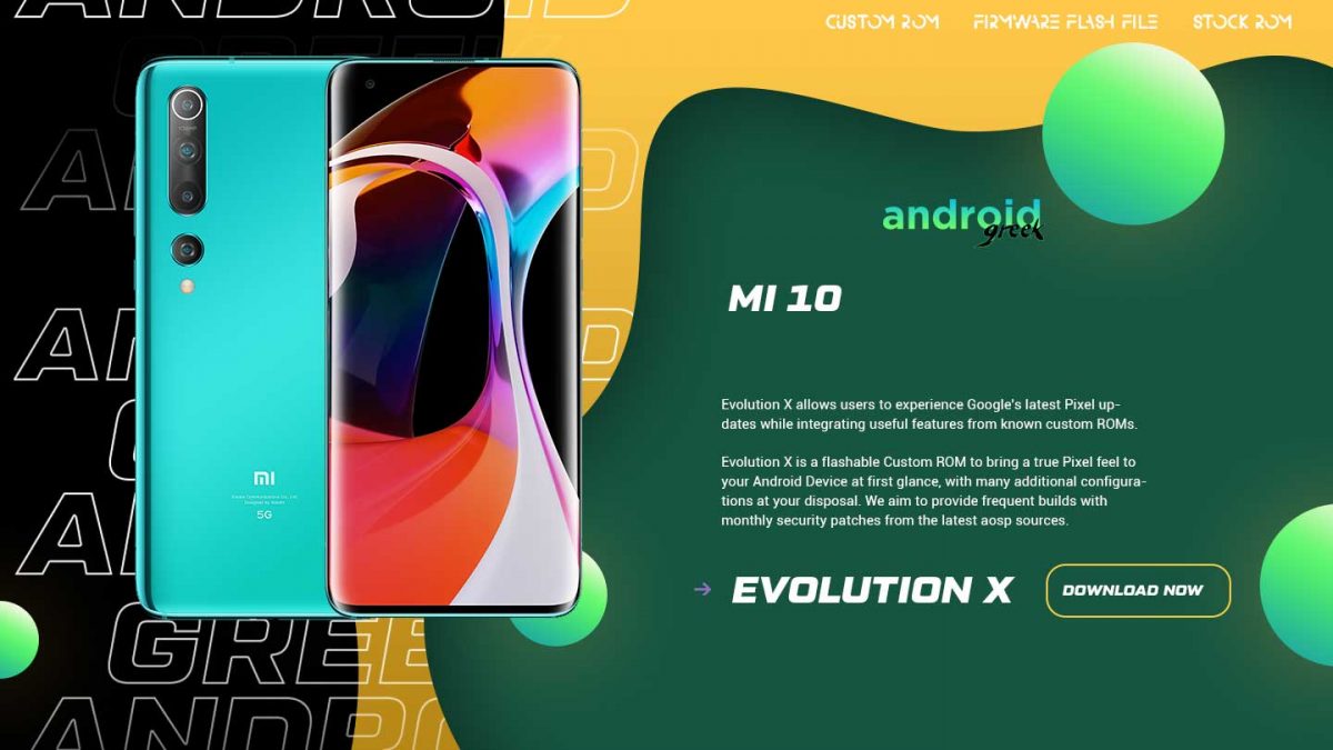 Download Android 13 Evolution X 7.1 for Mi 10 (umi)