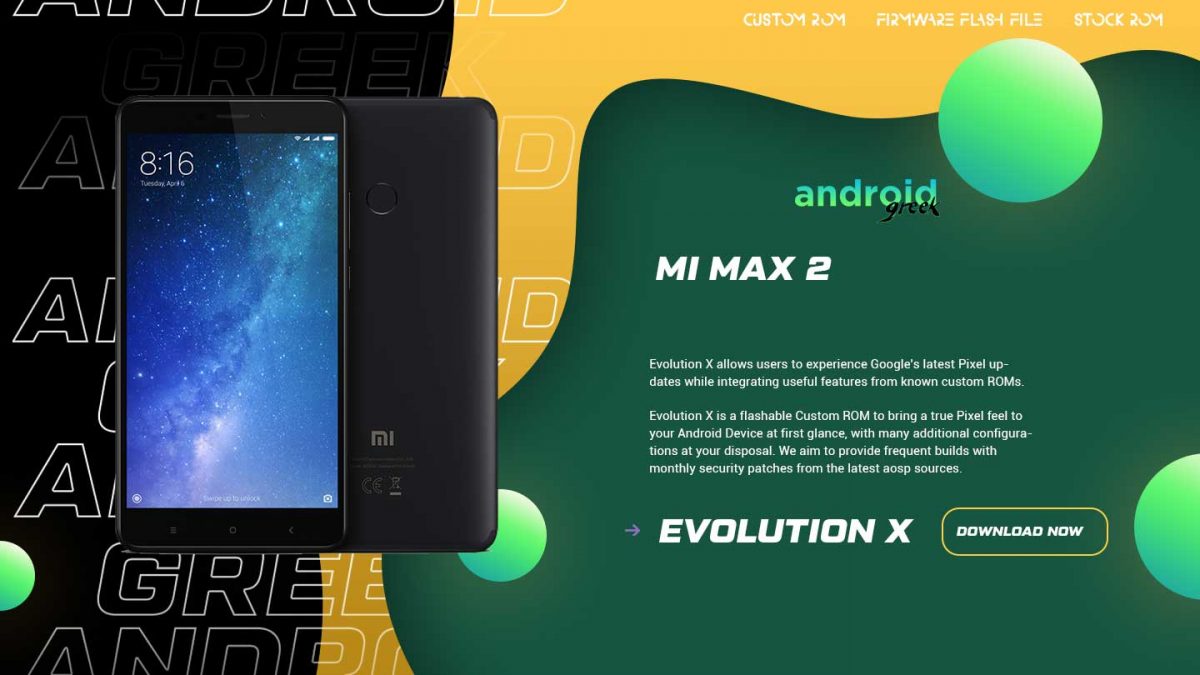 Download Android 13 Evolution X 7.1 for Mi Max 2 (oxygen)