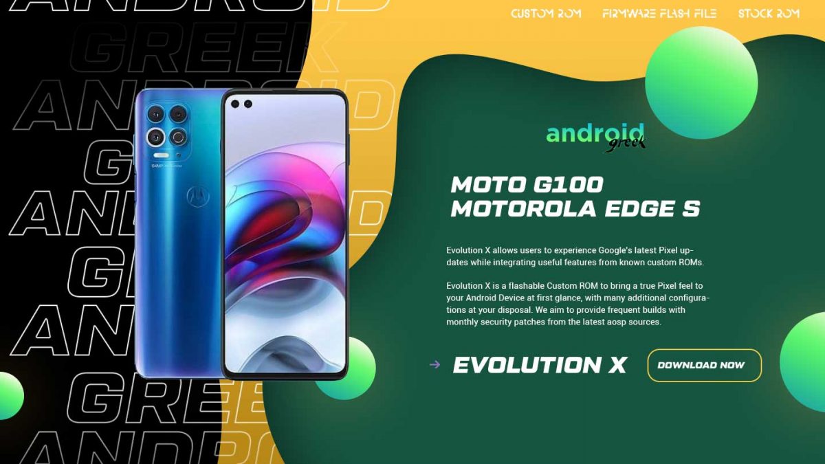 Download Android 13 Evolution X 7.1 for Moto G100/Motorola Edge S (nio)
