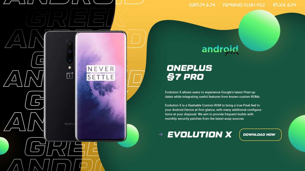 Download Android 13 Evolution X 7.1 for OnePlus 7 Pro (guacamole)