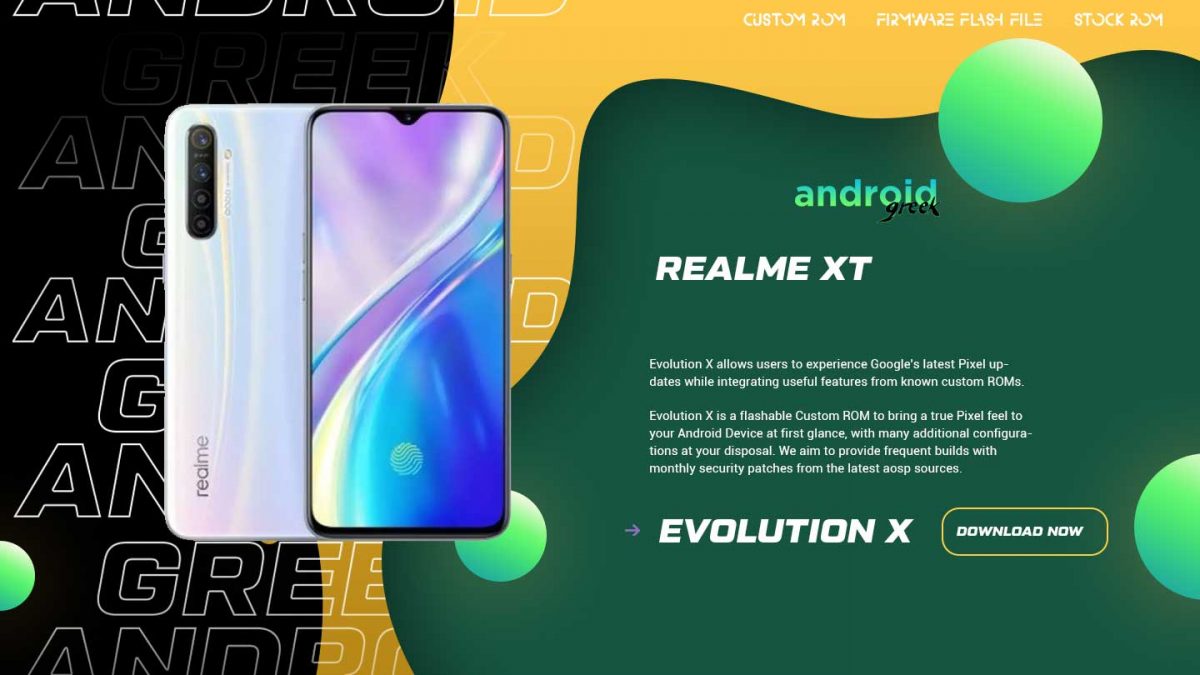Download Android 13 Evolution X 7.1 for Realme XT (RMX1921