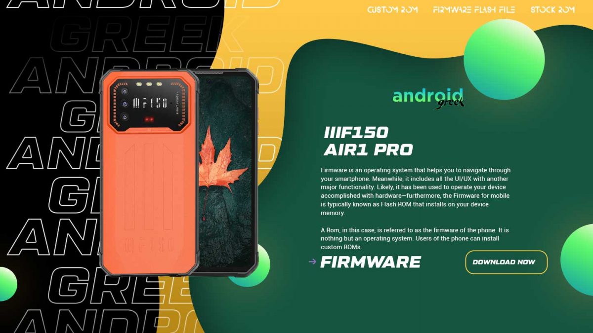 Download IIIF150 Air1 Pro Flash File Firmware | Software Update