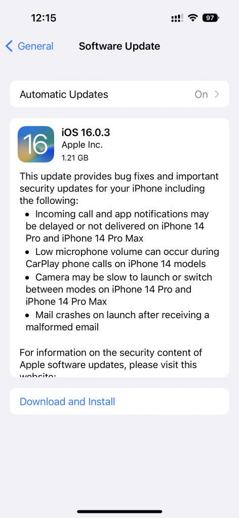 Apple iOS 16.0.3 for iPhone 14 Series Fixes Security, Bug Issues Fixes to the public.