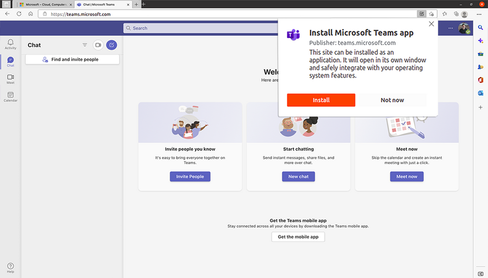 Microsoft Teams Progressive Web Apps (PWAs) is Now Available For Linux Users